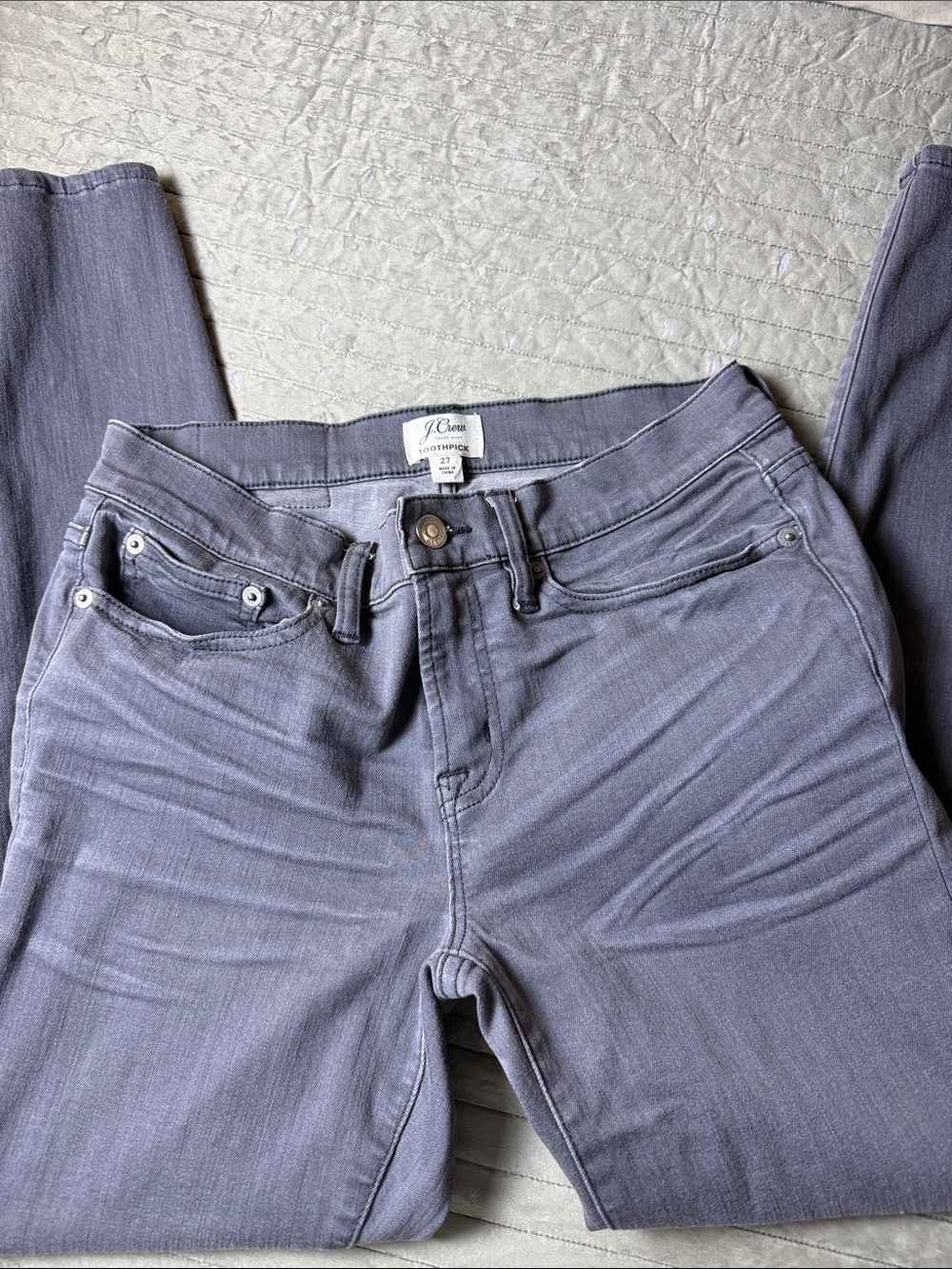 J. Crew Skinny Jeans in Dusty Grey